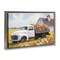 Stupell Industries Floral Truck Delivery Framed Floater Canvas Wall Art Design by Kim Allen